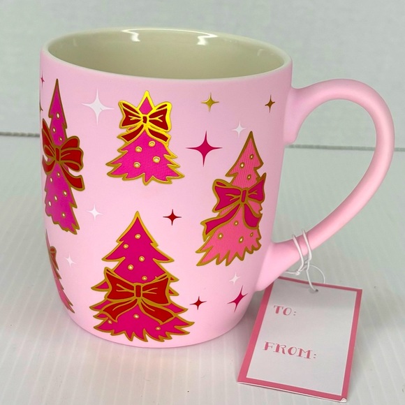 Peppermint and Pine Pink Tree With Bows Soft Touch Mug -NWT 2024 - Picture 1 of 9